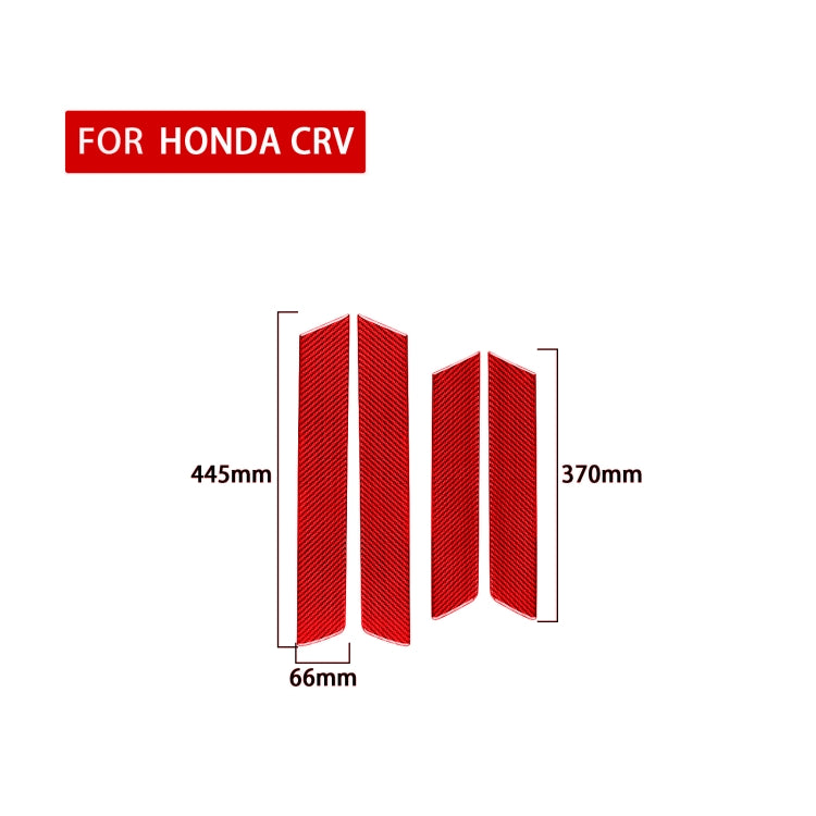 4 PCS Set for Honda CRV 2007-2011 Carbon Fiber Car Interior Door Panel Trim Decorative Sticker,Left and Right Drive Universal, Interior Door Panel Trim