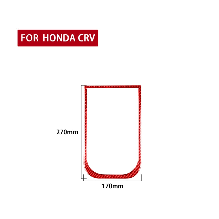For Honda CRV 2007-2011 Carbon Fiber Car Handheld Box Panel Frame Decorative Sticker,Left and Right Drive Universal, Car Handheld Box Panel Frame