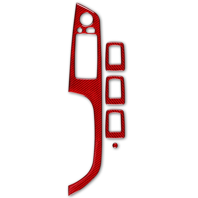 5 PCS Set for BMW 3 Series E90 Carbon Fiber Car Left Driving Lifting Panel Decorative Sticker with Folding, Diameter: 37.8cm, Left Driving Lifting Panel