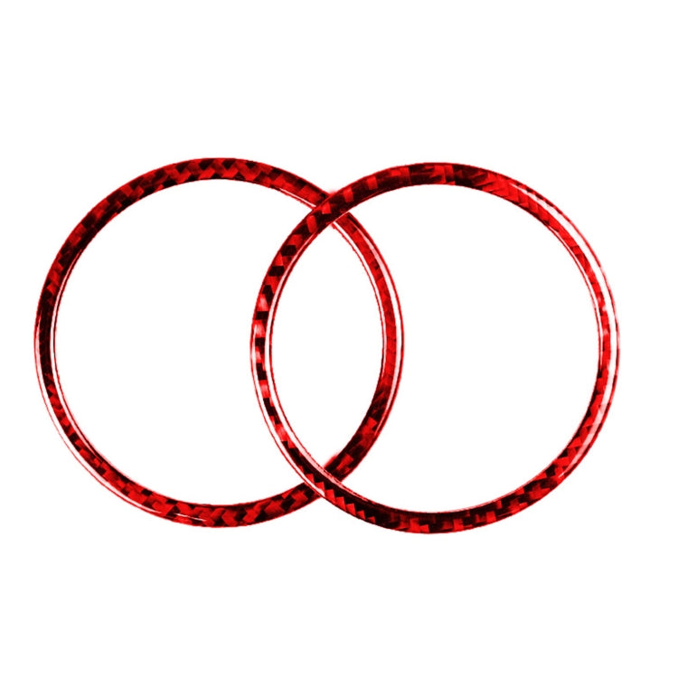 2 PCS Set for BMW 3 Series E90 Carbon Fiber Car Horn Circle Decorative Sticker, Car Horn Circle