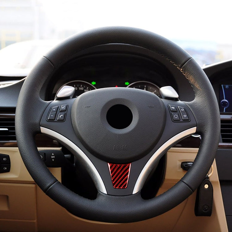 For BMW 3 Series E90 Large A Version Carbon Fiber Car Steering Wheel Decorative Sticker, Large A Version Car Steering Wheel