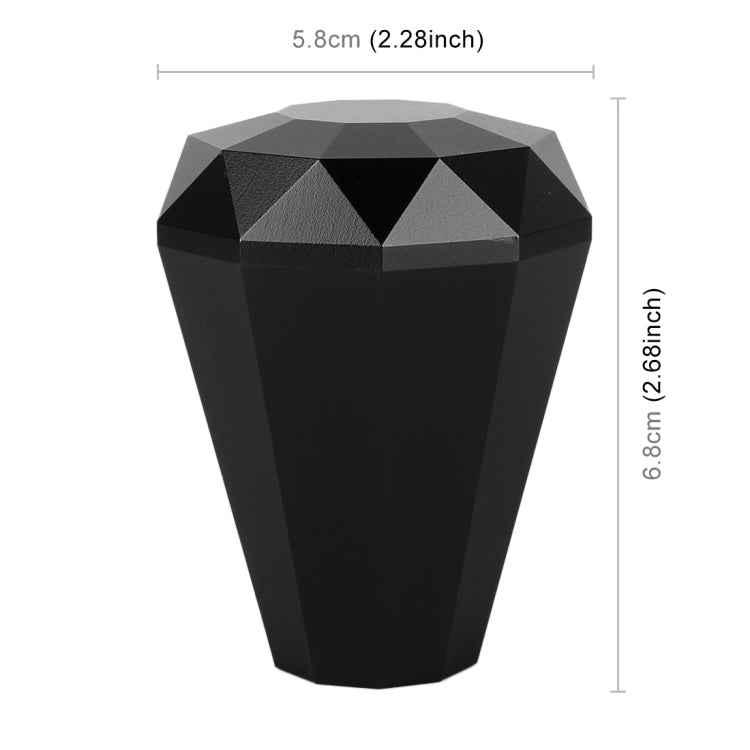 Universal Car Diamond Shape Metal Gear Shift Knob, Silver, Black, Blue, Purple, Red