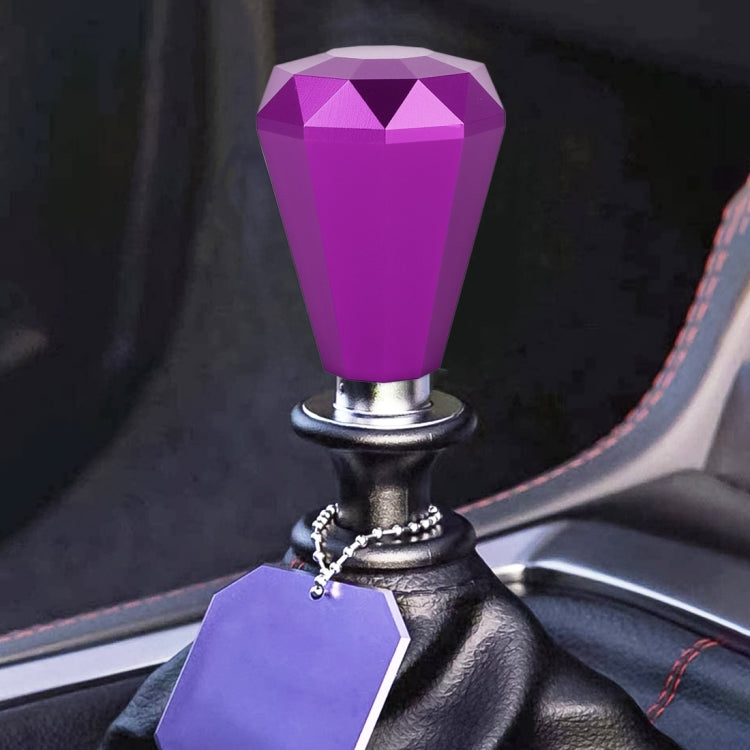 Universal Car Diamond Shape Metal Gear Shift Knob, Silver, Black, Blue, Purple, Red