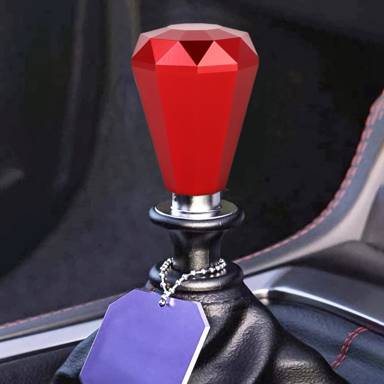 Universal Car Diamond Shape Metal Gear Shift Knob, Silver, Black, Blue, Purple, Red