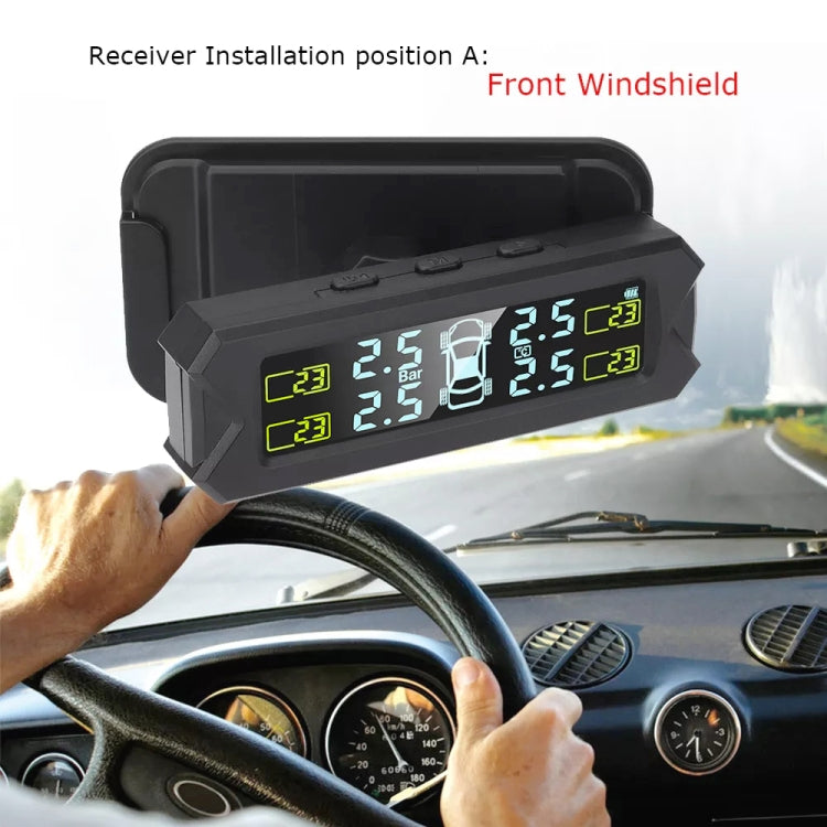 Car High Precision Solar Charging Tire Pressure Monitoring System TPMS, External Beep Sensor, External Beep Sensor