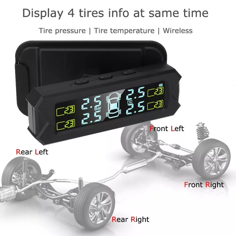 Car High Precision Solar Charging Tire Pressure Monitoring System TPMS, External Voice Sensor, External Voice Sensor