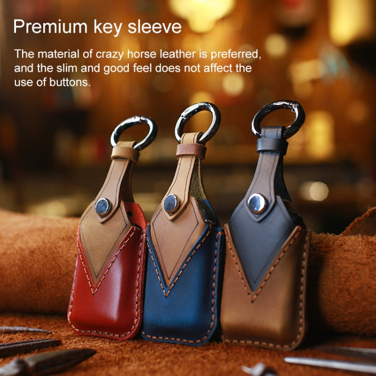 For Honda Car Cowhide Leather Key Protective Cover Key Case, Two Keys Version, For Honda, Two Keys Version