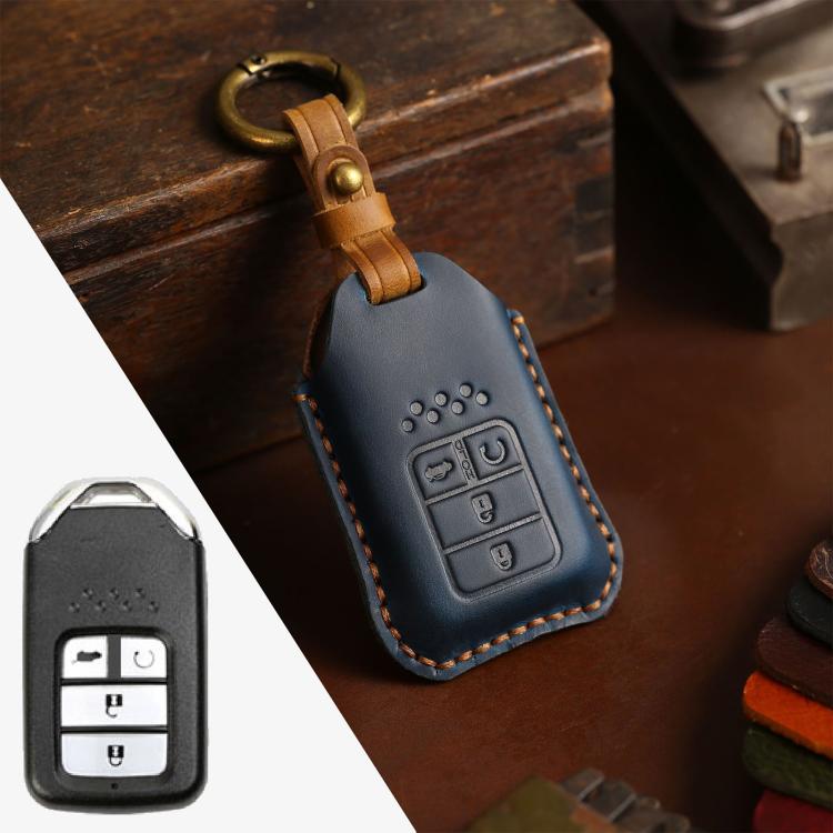 For Honda Car Cowhide Leather Key Protective Cover Key Case, Four Keys Version, For Honda, Four Keys Version, For Honda , Four Keys Version