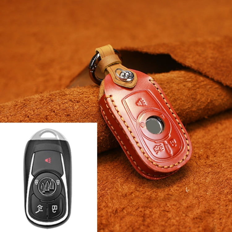 For Buick Car Cowhide Leather Key Protective Cover Key Case, Five Keys Version, For Buick, Five Keys Version