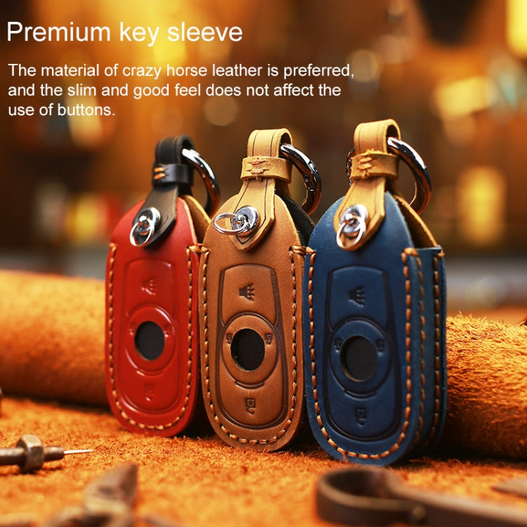 For Buick Car Cowhide Leather Key Protective Cover Key Case, Six Keys Version, For Buick, Six Keys Version