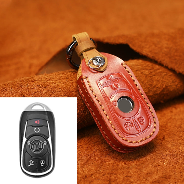For Buick Car Cowhide Leather Key Protective Cover Key Case, Six Keys Version, For Buick, Six Keys Version