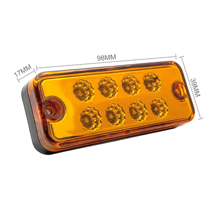 4 PCS 10-30V 8LED Car Tail Light Side Lamp