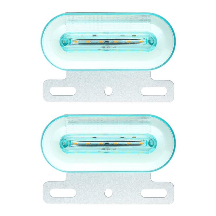 2 PCS 24V 12LED Car Oval Side Lamp, 24V (White Light), 24V (Red Light), 24V (Yellow Light)