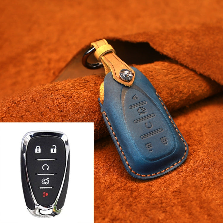 For Chevrolet Car Cowhide Leather Key Protective Cover Key Case, Five Keys Version, For Chevrolet, Five Keys Version, For Chevrolet