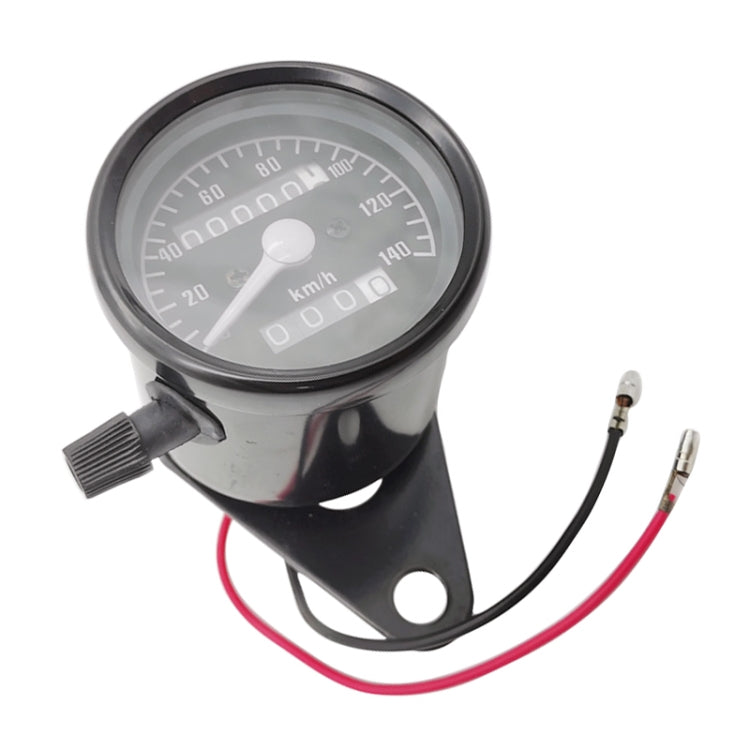 Motorcycle Retro Modified Odometer Speedometer Kilometer, Speedometer Kilometer (Black)