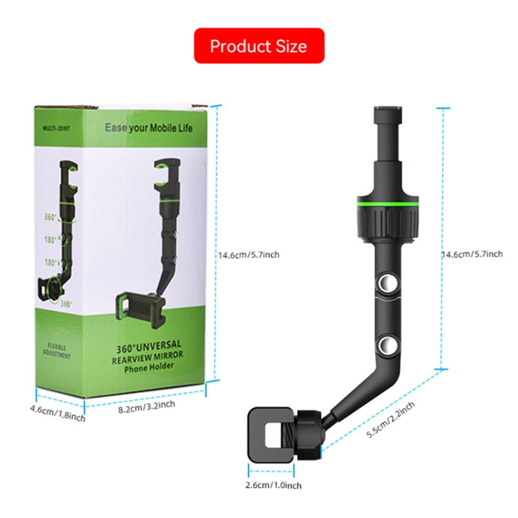 1st Generation Multifunctional Car Rearview Mirror Rear Seat Mobile Phone Holder, 1st Generation (Grey), 1st Generation (Green)