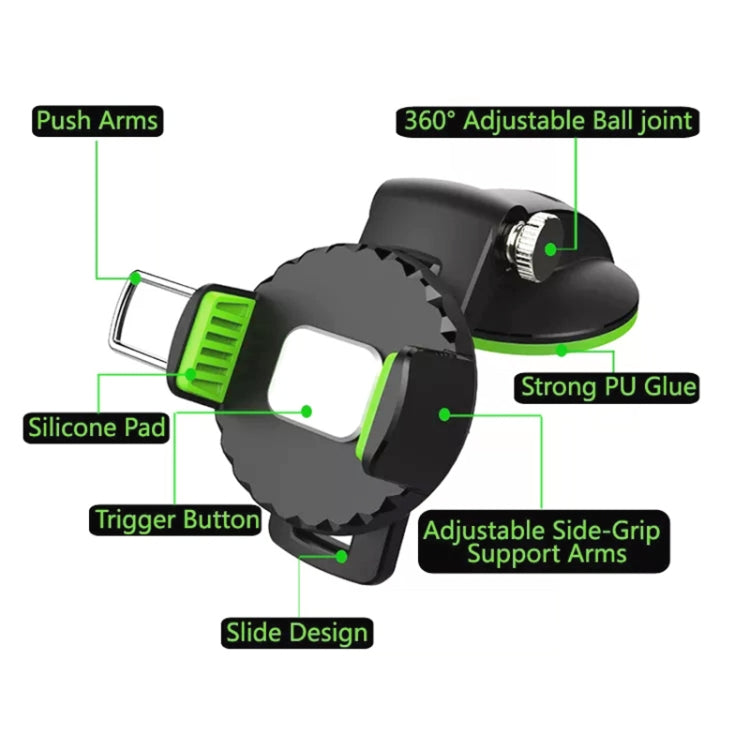Multifunctional Car Center Console Dashboard Suction Cup Phone Holder