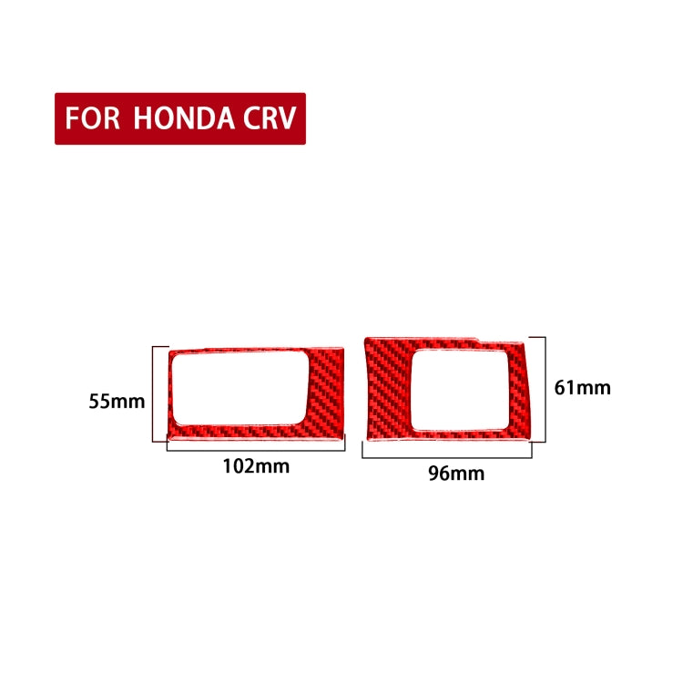 2 PCS Set for Honda CRV 2007-2011 Carbon Fiber Car Central Control Card Box Panel Decorative Sticker, Left Drive, Central Control Card Box, Left Drive