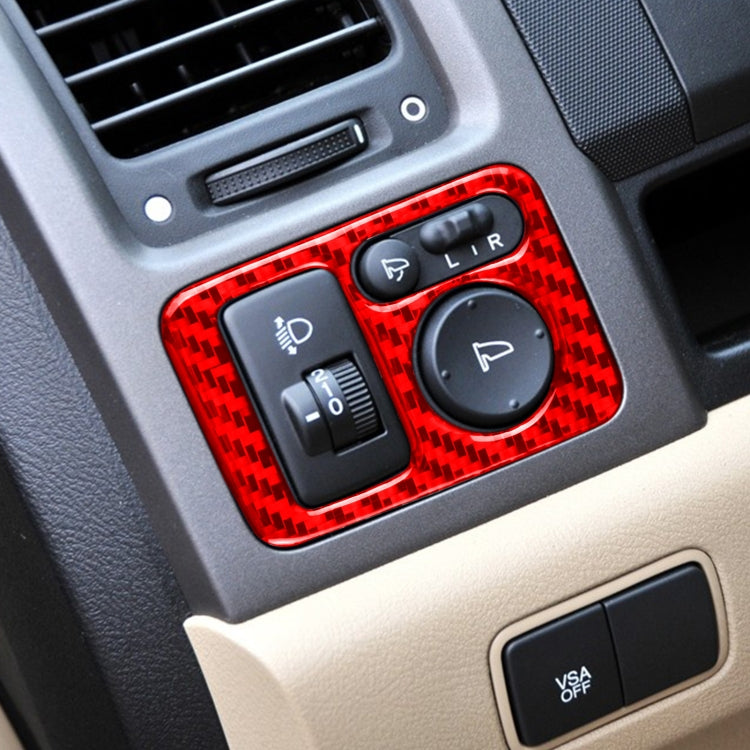 For Honda CRV 2007-2011 Car Carbon Fiber Rear Mirror Adjustment Switch Frame Decorative Sticker, Left Drive, Rear Mirror Adjustment Switch, Left Drive