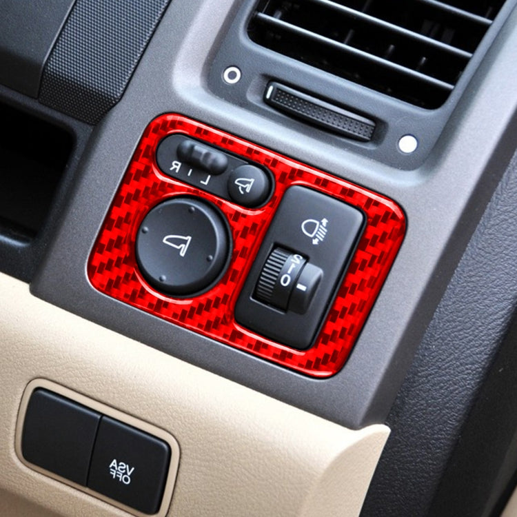 For Honda CRV 2007-2011 Car Carbon Fiber Rear Mirror Adjustment Switch Frame Decorative Sticker, Right Drive, Rear Mirror Adjustment Switch, Right Drive