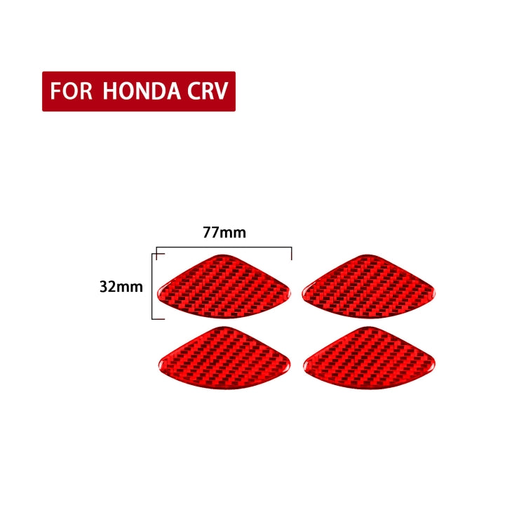 4 PCS Set for Honda CRV 2007-2011 Carbon Fiber Car Inner Door Bowl Patch Decorative Sticker,Left and Right Drive Universal, Car Inner Door Bowl Patch