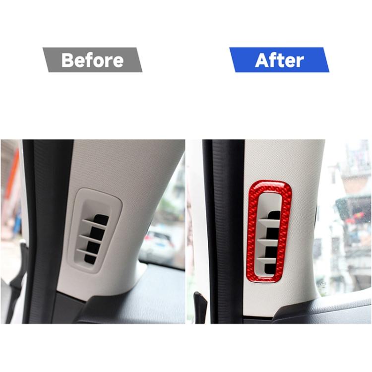 Car Carbon Fiber A-pillar Air Outlet Decorative Sticker for Mazda CX-5 2017-2018, Left and Right Drive, A-pillar Air Outlet