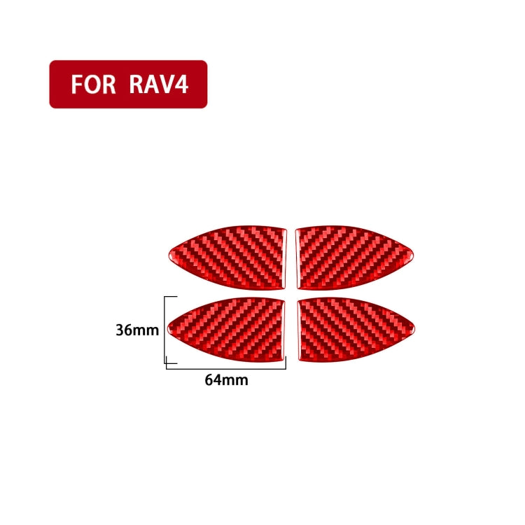 Car Carbon Fiber Inside Door Bowl Decorative Sticker for Toyota RAV4 2006-2013, Left and Right Drive, Inside Door Bowl