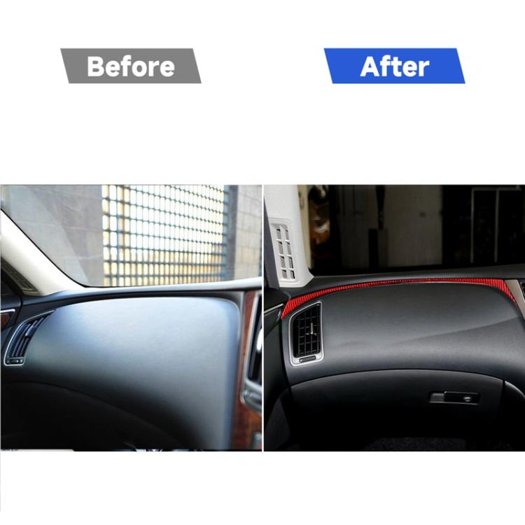 Car Carbon Fiber Dashboard Right Side Decorative Sticker for Infiniti Q50 2014-2020, Right Drive, Dashboard Right Side, Right Drive