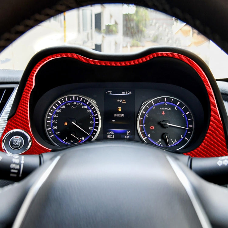 Car Carbon Fiber Dashboard Decorative Sticker for Infiniti Q50, Right Drive, Dashboard, Right Drive