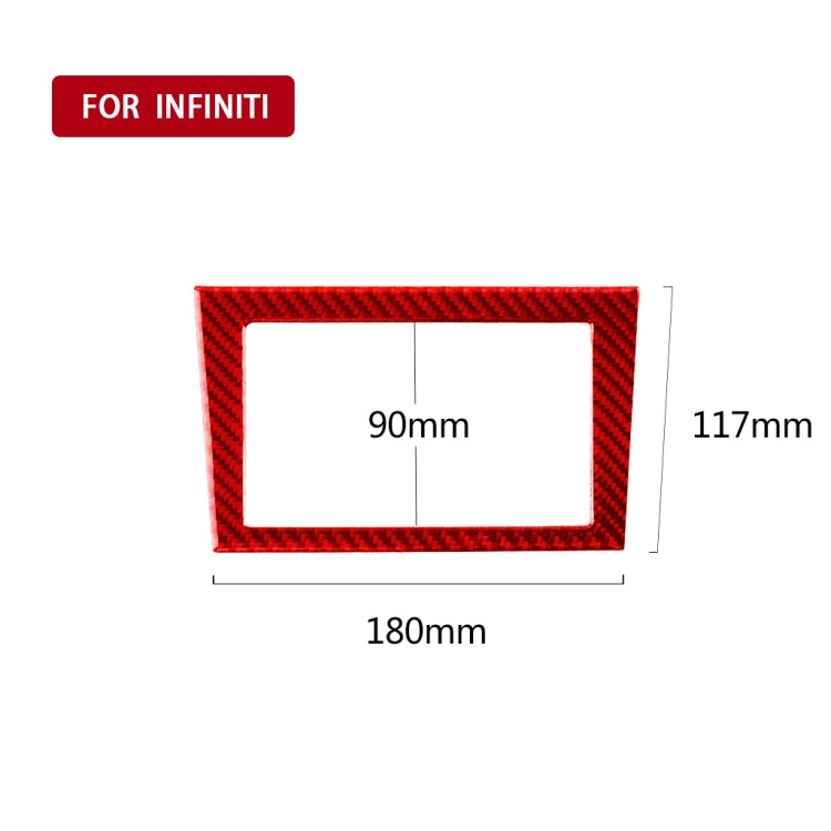 Car Carbon Fiber Navigation Frame Decorative Sticker for Infiniti Q50 2014-2020, Left and Right Drive, Navigation Frame