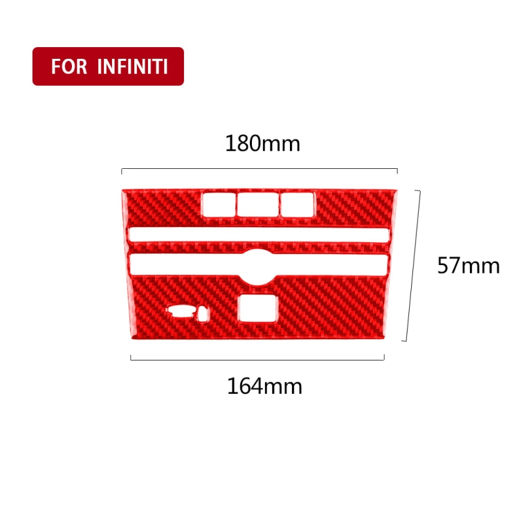 Car Carbon Fiber B Style CD Console Panel Decorative Sticker for Infiniti Q50 2014-2020, Left Drive, B Style CD Console Panel, Left Drive