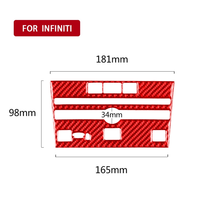 Car Carbon Fiber A Style CD Console Panel Decorative Sticker for Infiniti Q50 2014-2020, Left Drive, A Style CD Console Panel, Left Drive