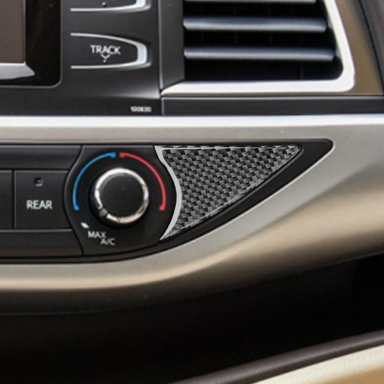 Car Carbon Fiber Air Conditioner Switch Decorative Sticker for Toyota Highlander 2014-2019, Left Drive, Air Conditioner Switch