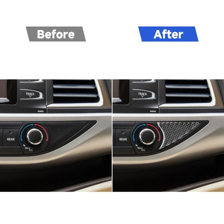 Car Carbon Fiber Air Conditioner Switch Decorative Sticker for Toyota Highlander 2014-2019, Left Drive, Air Conditioner Switch