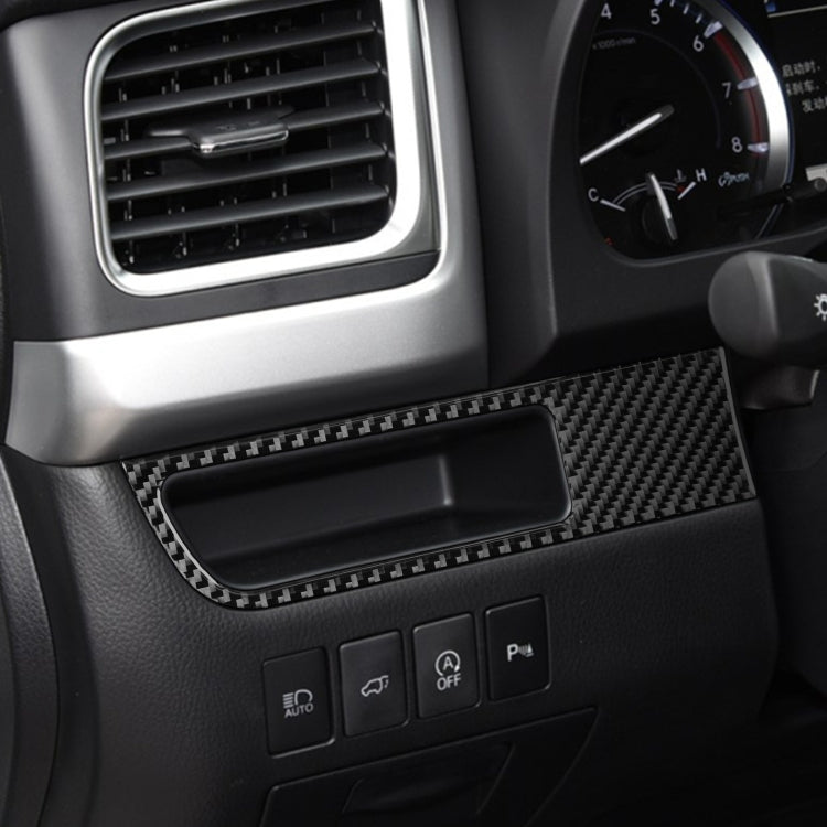 Car Carbon Fiber Driver Card Slot Panel Decorative Sticker for Toyota Highlander 2014-2019, Left Drive, Driver Card Slot Panel
