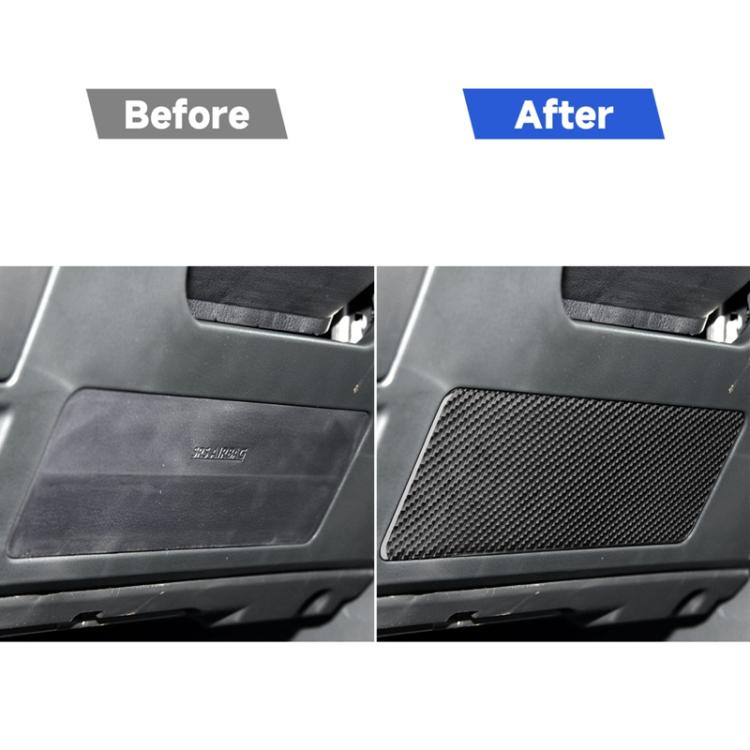 Car Carbon Fiber Steering Wheel Lower Panel Decorative Sticker for Toyota Highlander 2014-2019, Left Drive, Steering Wheel Lower Panel