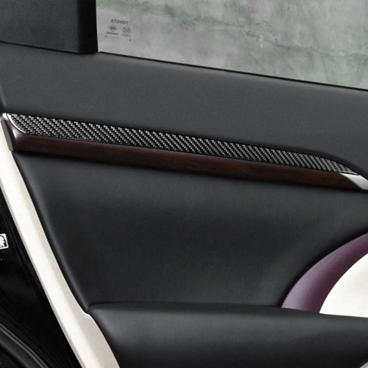 Car Carbon Fiber Door Trim Decorative Strip for Toyota Highlander 2014-2019, Left Drive, Door Trim