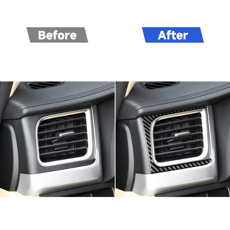Car Carbon Fiber Side Air Outlet Decorative Sticker for Toyota Highlander 2014-2019, Left Drive, Side Air Outlet