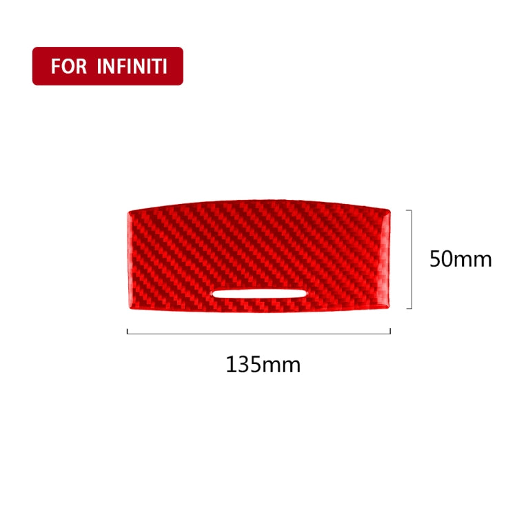 Car Carbon Fiber Gear Panel Ashtray Decorative Sticker for Infiniti Q50 2014-2020, Left and Right Drive, Gear Panel Ashtray