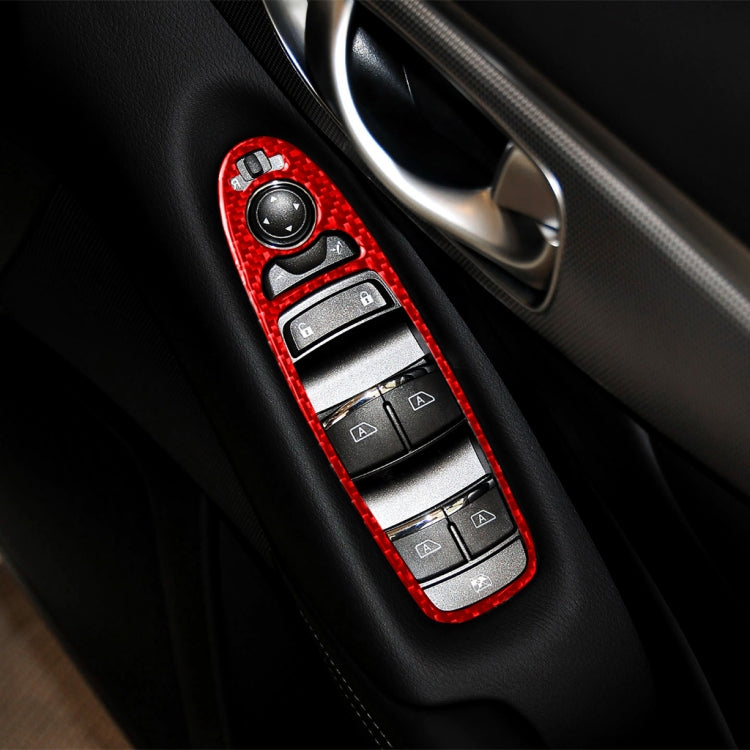 Car Carbon Fiber A Style Window Glass Lift Panel Decorative Sticker for Infiniti Q50 2014-2020, Right Drive, A Style Window Glass Lift, Right Drive