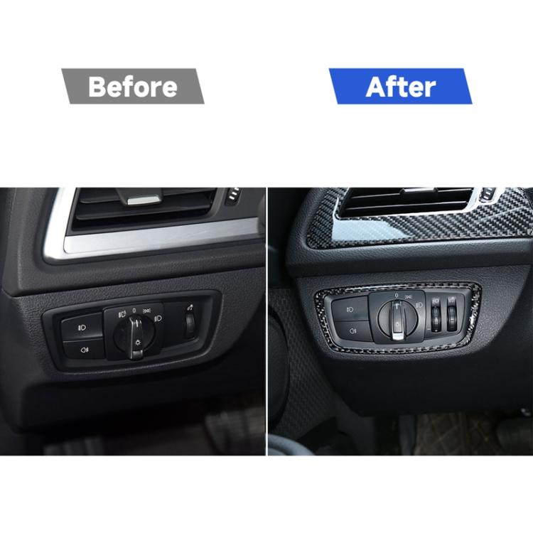Car Headlight Switch Decorative Sticker for BMW F52 1 Series Sedan 2017-2019, Left Drive, Headlight Switch