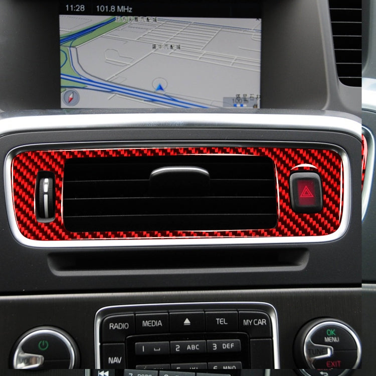 Car Central Control Lower Air Outlet Decorative Sticker for Volvo V60 2010-2017, Left Drive, Central Control Lower Air Outlet, Left Drive