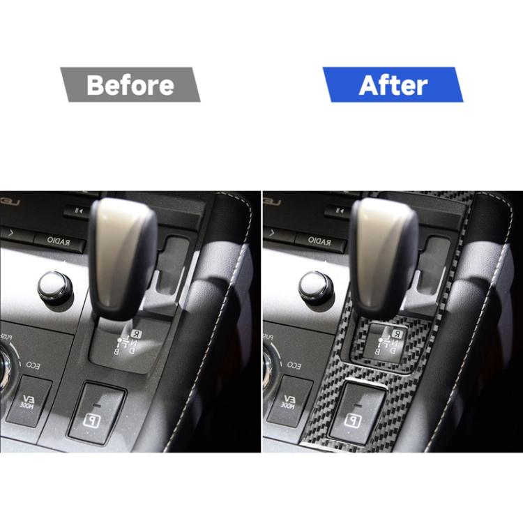 Car Carbon Fiber Gear Panel Decorative Sticker for Lexus CT 2011-2017, Right Drive, Gear Panel, Right Drive