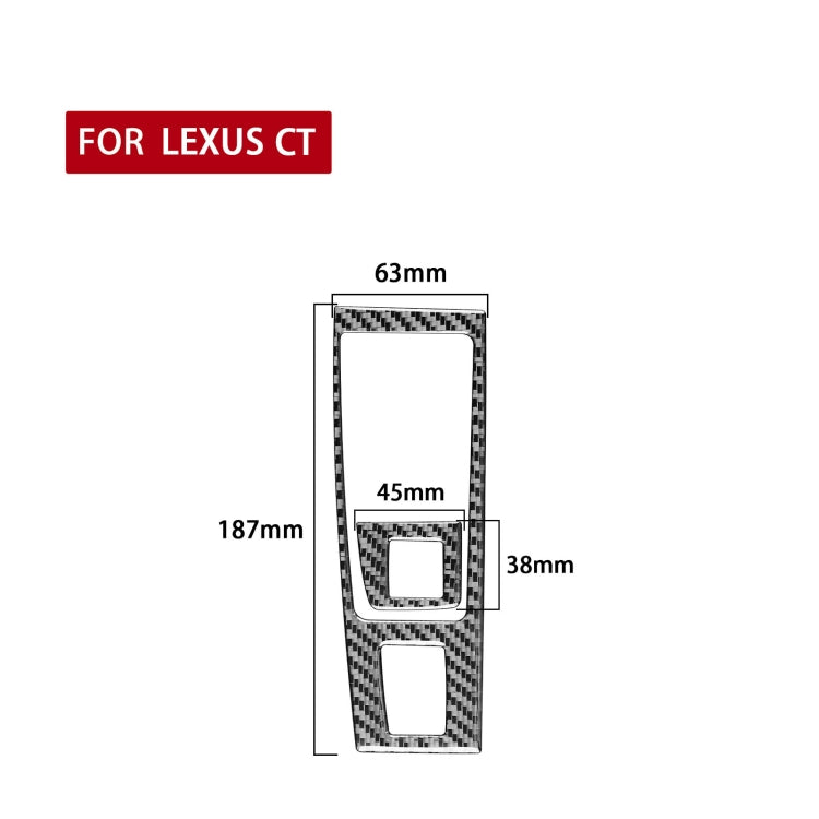 Car Carbon Fiber Gear Panel Decorative Sticker for Lexus CT 2011-2017, Left Drive, Gear Panel, Left Drive