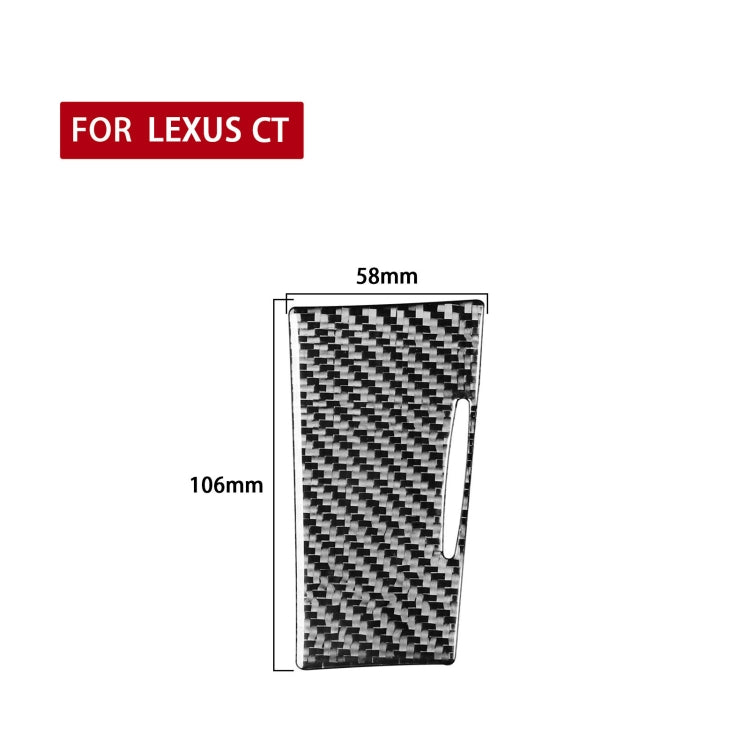 Car Carbon Fiber Ashtray Panel Decorative Sticker for Lexus CT 2011-2017, Left Drive, Ashtray Panel, Left Drive