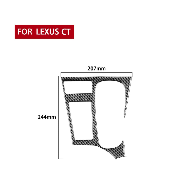 Car Carbon Fiber Central Control Panel Decorative Sticker for Lexus CT 2011-2017, Right Drive, Central Control Panel, Right Drive