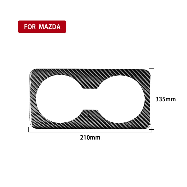 Car Carbon Fiber Rear Water Cup Decorative Sticker for Mazda 3 Axela 2020, Left and Right Drive , Rear Water Cup