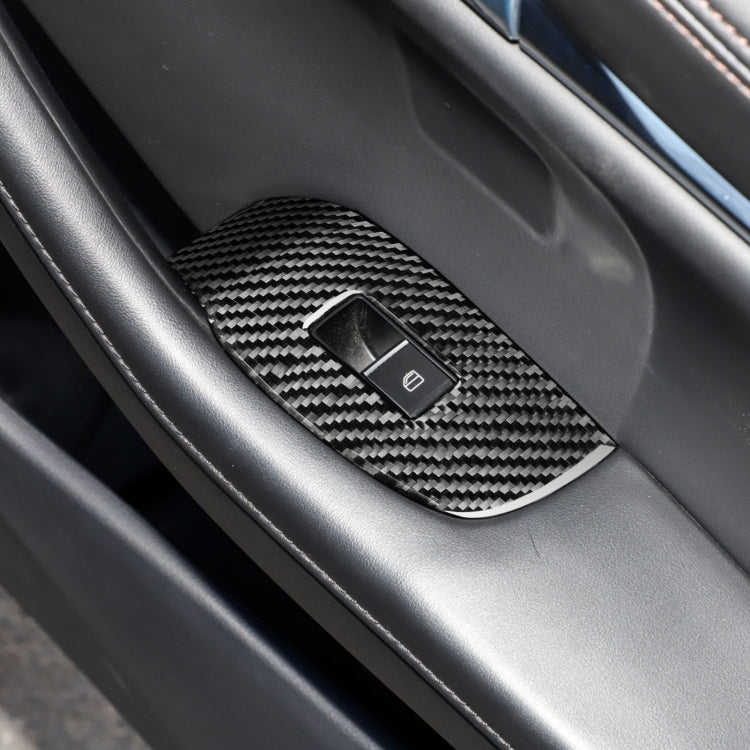7 in 1 Car Carbon Fiber Window Lift Panel Decorative Sticker for Mazda 3 Axela 2020, Left Drive, Window Lift, Left Drive