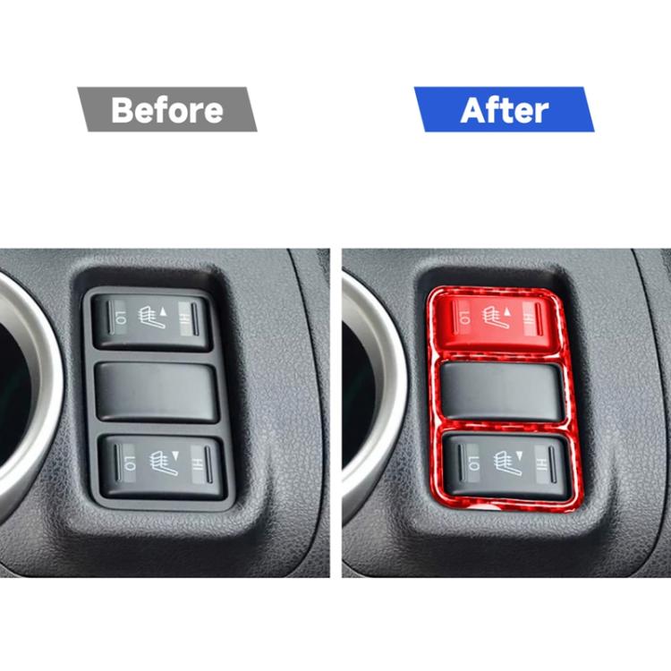 Car Carbon Fiber Central Control Heating Button Frame Decorative Sticker for Nissan 370Z / Z34 2009-, Left and Right Drive Universal, Central Control Heating Button Frame