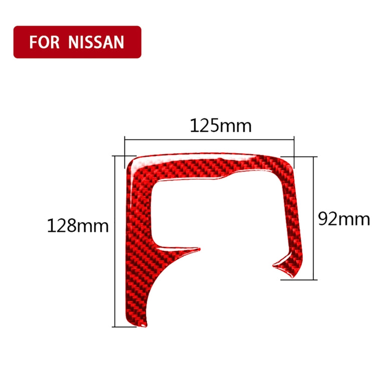 Car Carbon Fiber Central Control Heating Button Decorative Sticker for Nissan 370Z / Z34 2009-, Left and Right Drive Universal, Central Control Heating Button